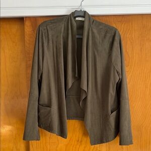 Max Studio Velvet Draped Olive Jacket Blazer